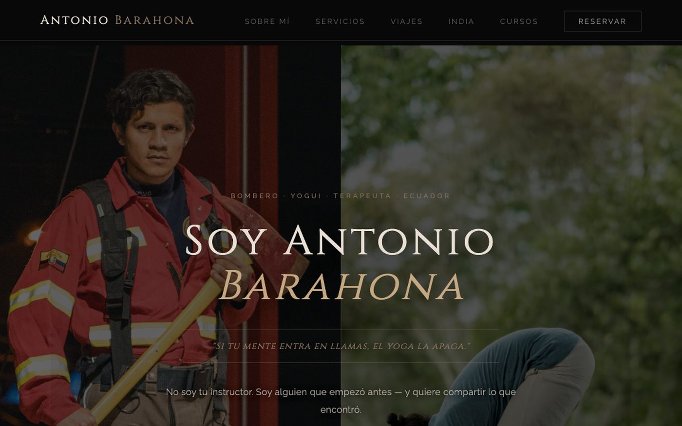 Sitio personal de Antonio Barahona: bombero, yogui y terapeuta