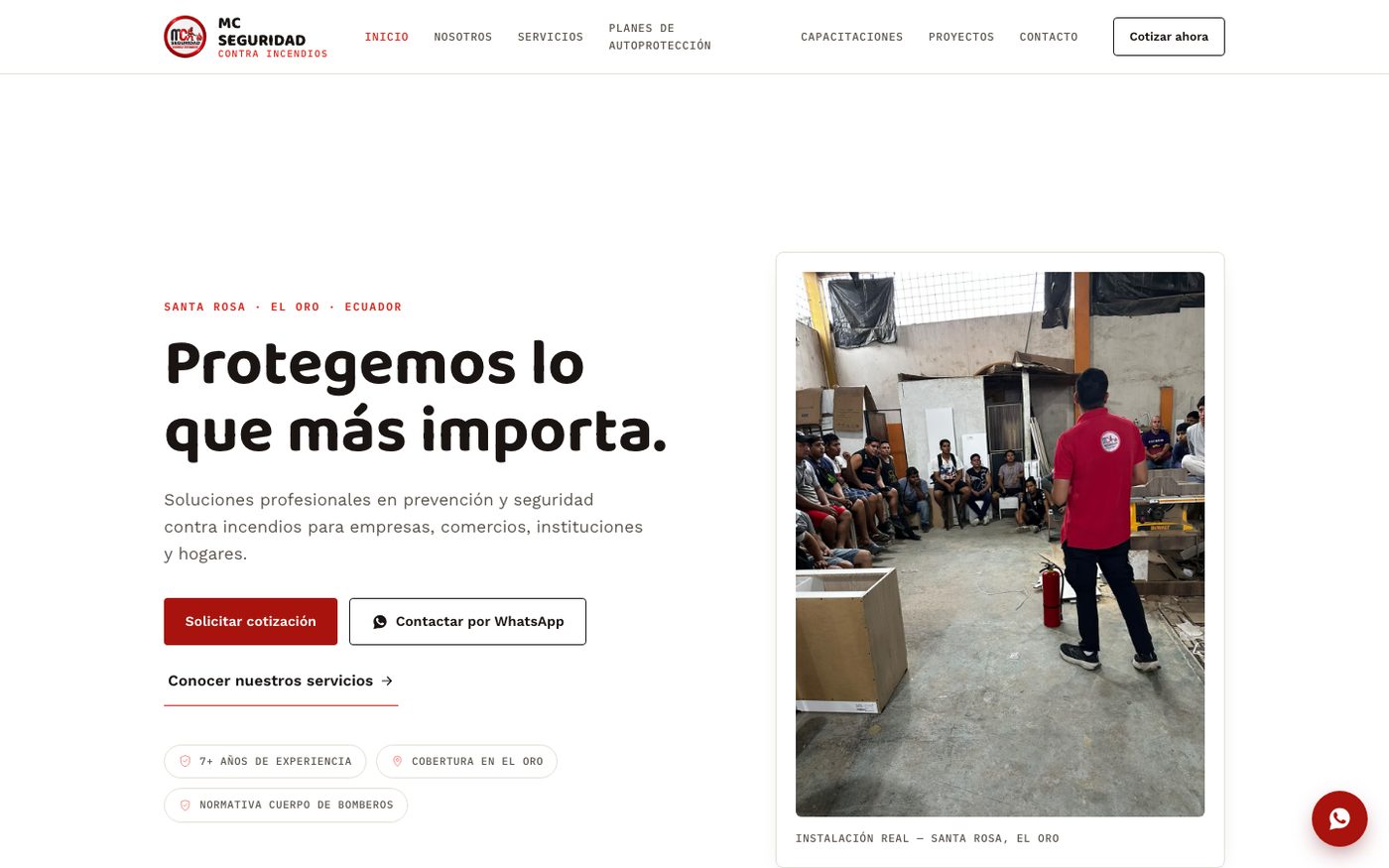 Portada de MC Seguridad contra Incendios